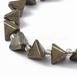Natural Pyrite Beads Strands&nbsp;G-E590-04