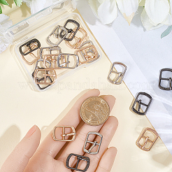 亜鉛合金ローラーバックル21個3色  長方形  ミックスカラー  20.5x13x2mm  7個/カラー&nbsp;AJEW-CL0002-02