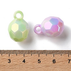 オペークアクリルパーツ  多面カット  オーバル  ミックスカラー  21x14.5mm  穴：3.5mm&nbsp;OACR-P034-07A-M