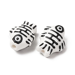 Handmade Printed Porcelain Beads&nbsp;PORC-F005-03B-03