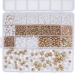 DIY Round ABS Plastic Imitation Pearl & CCB Plastic Beads Findings Kits&nbsp;DIY-PA0001-09