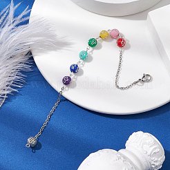 Acrylic Round with Cross Dowsing Pendulums&nbsp;PALLOY-JF02917