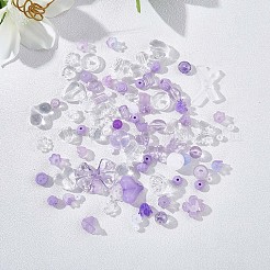150 Pieces Random Rose Acrylic Beads Bear Pastel Spacer Beads Butterfly Loose Beads for Jewelry Keychain Phone Lanyard Making&nbsp;JX543J