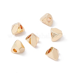 ラックメッキ真鍮製ビーズ  長持ちメッキ  カドミウムフリー＆鉛フリー  ナゲット  ゴールドカラー  5.5x5.5x4mm  穴：1.5mm&nbsp;KK-G433-01LG