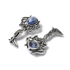 Angel Brass Natural Blue Spot Jasper Pendants&nbsp;KK-D361-02AS-30
