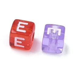 Spray Painted Transparent Acrylic Beads&nbsp;MACR-K365-07E