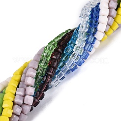 Mixed Styles Glass Beads Strands&nbsp;GLAA-R041-4x4mm-M01