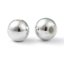 Plating Plastic Acrylic Round Beads&nbsp;PACR-L003-6mm-S