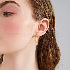 Brass Heart Dangle Stud Earrings with 925 Sterling Silver Pins for Women&nbsp;JE1091A