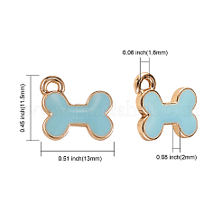 40Pcs 4 Colors Alloy Charms&nbsp;ENAM-CJ0001-83