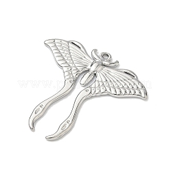 304ステンレスペンダント  バタフライチャーム  ステンレス鋼色  39.5x39x2mm  穴：1.8mm&nbsp;STAS-I367-11P