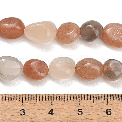 天然マルチムーンストーン ビーズ 連売り  ナゲット  タンブルストーン  8~18x8~10x4~8mm  穴：1mm  約40個/連  15.35''（39センチメートル）&nbsp;GG-CBAC61B-B03-01
