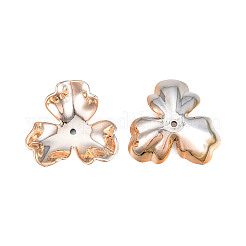 3-Petal Electroplate Opaque Acrylic Bead Caps&nbsp;SACR-T132-02
