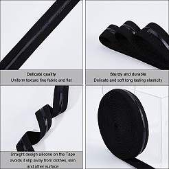 Imitation Nylon Flat Elastic Non-slip Band&nbsp;OCOR-WH0089-02B-01