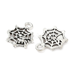 合金のチベット風チャーム  クモの巣  カドミウムフリー＆鉛フリー  アンティークシルバー  16.5x13.5x2.5mm  穴：1.6mm  1219個/ 1000g&nbsp;FIND-B050-21AS