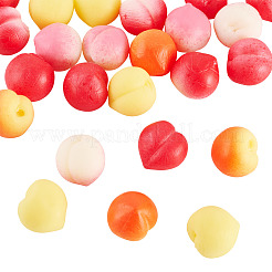 30Pcs 5 Colors TPR Fruit Peach Miniature Flowerpot Ornaments&nbsp;DIY-TA0014-33