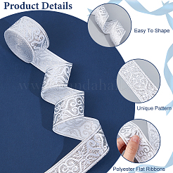 Ethnic Embroidery Polyester Flat Ribbons&nbsp;OCOR-WH0060-37B