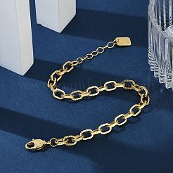 Brass Cable Chain Bracelets&nbsp;BJEW-H537-13G