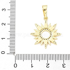 Brass Micro Pave Cubic Zirconia Pendants&nbsp;KK-D357-45G