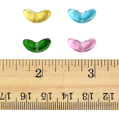 200Pcs Spray Painted Transparent Glass Beads&nbsp;GLAA-FS0002-54A