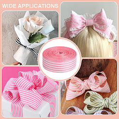 Polyester Stripe Ribbon&nbsp;OCOR-WH0078-507A
