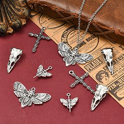 50Pcs 5 Styles Tibetan Style Alloy Pendants&nbsp;FIND-YW0012-58