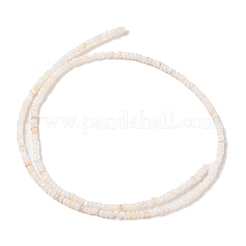 天然淡水シェルビーズ連売り  染め  ロンデル  フローラルホワイト  2~2.5x0.5~2.5mm  穴：0.5mm  約205~235個/連  14.57~15.16インチ（37~38.5cm）&nbsp;SHEL-P017-01A-02