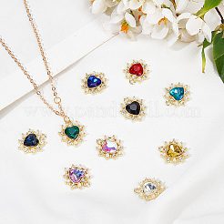 20Pcs 10 Colors Golden Alloy Pendants&nbsp;FIND-FI0001-25