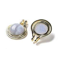 Natural Blue Lace Agate Pendants&nbsp;G-M405-06G-07