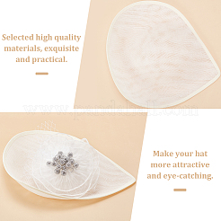 リネンミニハットファシネーターベース  DIY 工芸品のヘアアクセサリーの装飾  ホワイトスモーク  308x290x45mm&nbsp;AJEW-WH0561-32E