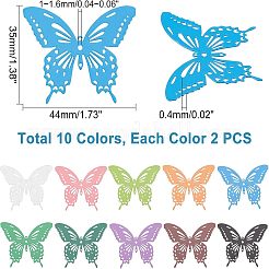 20Pcs 10 Colors Spray Painted 430 Stainless Steel Filigree Joiners Links&nbsp;STAS-UN0030-96