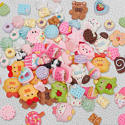 100Pcs Opaque Resin Cabochons&nbsp;CRES-SP0001-15