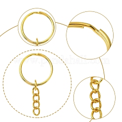 Iron Split Key Rings & Open Jump Rings Keychain Findings Kits&nbsp;DIY-YW0010-53G