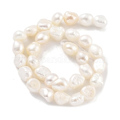 天然養殖淡水パールビーズ連売り  研磨両側  グレード3 A  フローラルホワイト  4~5mm  穴：0.5mm  約32個/連  7.09''（18センチメートル）&nbsp;PEAR-P062-24A