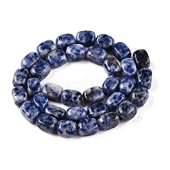 天然ブルースポットジャスパービーズ連売り  直方体の  7.5~13x6.5~12.5x6~11.5mm  穴：1.2mm  約33個/連  13.98~15.6''（35.5~39センチメートル）&nbsp;G-T138-101