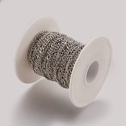 Tarnish Resistant Handmade 304 Stainless Steel Figaro Chains&nbsp;STAS-P200-07P