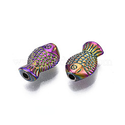 Rack Plating Rainbow Color Alloy Beads&nbsp;PALLOY-S180-344