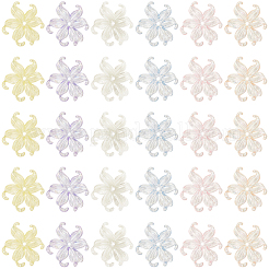 60 個 6 色不透明アクリルビーズ  水仙  ミックスカラー  41~45x40.5~42x8.5~8.6mm  穴：2~3mm  10個/カラー&nbsp;OACR-SC0002-17
