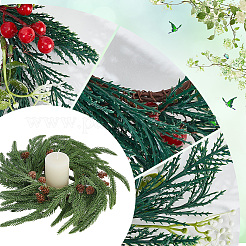PP Plastic and Foam and Wire Christmas Wreath&nbsp;AJEW-WH20060-21