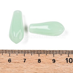 模造翡翠樹脂ペンダント  ティアドロップ  淡緑色  24.5~25x9.5~10x9~9.5mm  穴：1.5mm&nbsp;RESI-T058-01