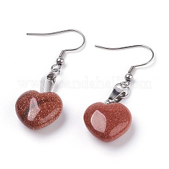 Natural & Synthetic Mixed Gemstone Dangle Earrings&nbsp;X-EJEW-JE02730