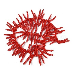 Opaque Acrylic Imitation Coral Beads Strands&nbsp;SACR-P033-01A-06