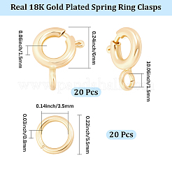 20Pcs Brass Spring Ring Clasps&nbsp;KK-BBC0025-76