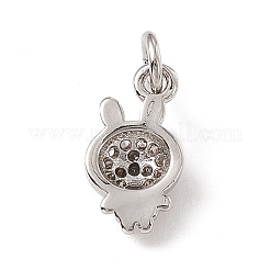 Brass Micro Pave Cubic Zirconia Charms&nbsp;ZIRC-F132-78P