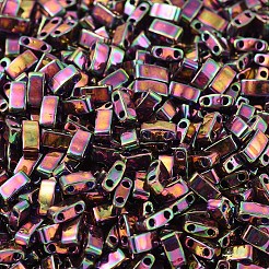 MIYUKIハーフティラビーズ  日本製シードビーズ  2の穴  （htl1893)梅金光沢  5x2.3x1.9mm  穴：0.8mm  約12500個/500g&nbsp;SEED-MY05-HTL1893