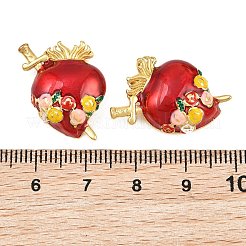 Brass Enamel Pendants&nbsp;KK-CBACBC6-02A-G