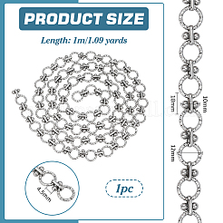 Stainless Steel Ring with Round Bead Link Chains&nbsp;CHS-PH0001-12