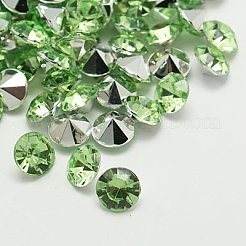 模造台湾アクリルラインストーン尖底カボション  多面カット  ダイヤモンド  ミックスカラー  2.5x2mm&nbsp;GACR-A003-2.5mm-M