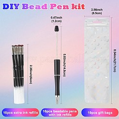 10Pcs ABS Plastic & Iron Ball-Point Pen&nbsp;AJEW-FS0001-41D