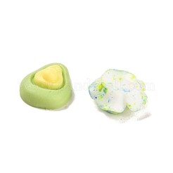 蓄光樹脂デコデンカボション  暗闇で光る花のミックス形状  グリーン  6~15x7~12x2~6.5mm  約3000個/セット&nbsp;RESI-K036-05G